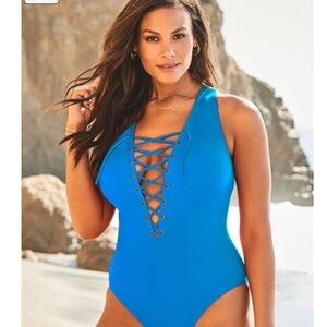 Swimsuit For All NWT Blue Swimsuit Size 16.